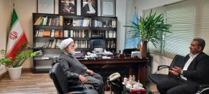 دیدار  مهندس برومند مدیر کل  بنیاد مسکن استان بوشهر با نماینده ولی فقیه و رئیس شورای مرکزی در بنیاد مسکن انقلاب اسلامی