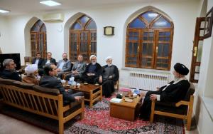دیدار حجت الاسلام والمسلمین روحانی نژاد نمینده ولی فقیه در بنیاد مسکن انقلاب اسلامی و هیئت همراه  با با حضرت آیت الله نورمفیدی، نماینده مقام معظم رهبری در استان گلستان و امام جمعه گرگان